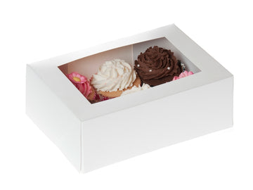 6er Cupcake Box weiss Schachteln House of Marie   