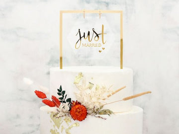 Topper Just married gold Tortentopper CakeMasters   