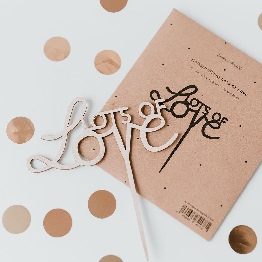 Cake Topper Lots of Love Topper Eulenschnitt   