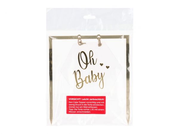 Topper Oh Baby gold Tortentopper CakeMasters   