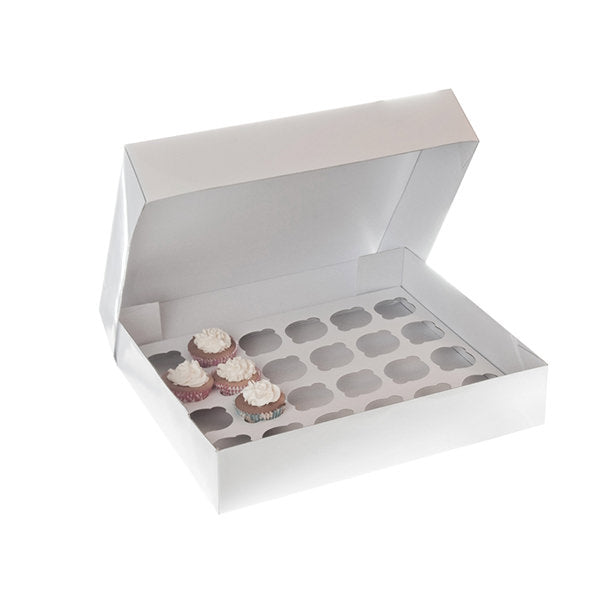 24er Mini Cupcake Box weiss Schachteln House of Marie   