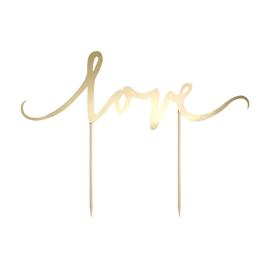 Topper Love Gold Topper PartyDeco   