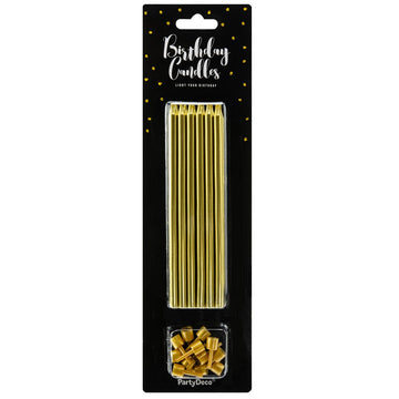 Kerzen lang gold Kerzen CakeSupplies   