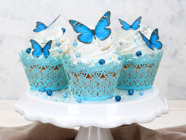 Esspapier blaue Schmetterlinge Esspapier CakeMasters   