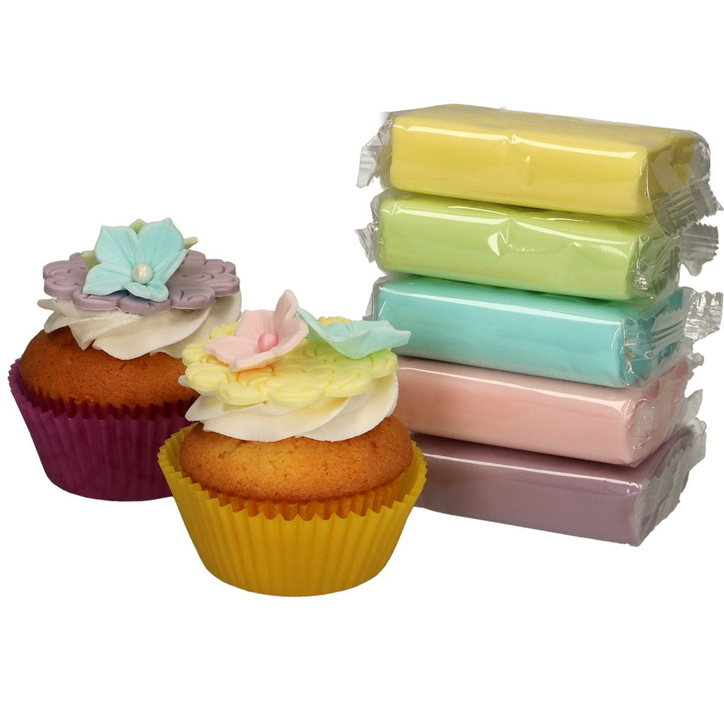 Fondant Multipack Pastel Colours Fondant CakeSupplies   