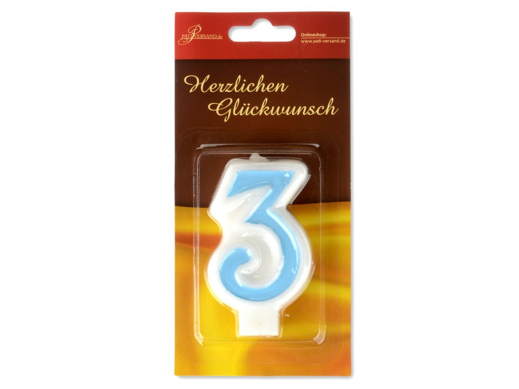 Zahlenkerze Blau Zahlenkerzen CakeMasters   