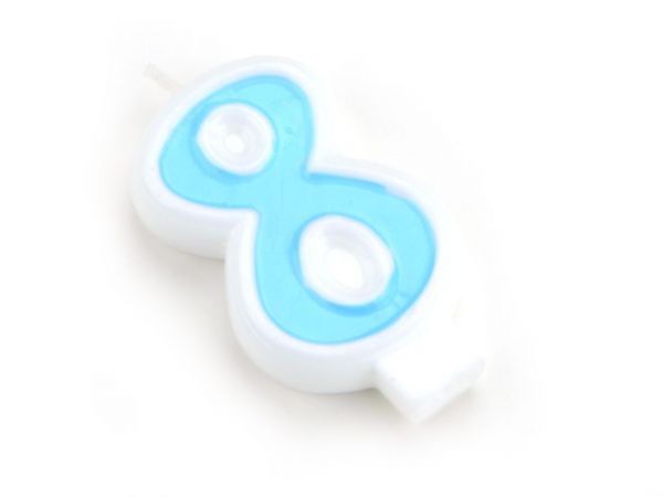 Zahlenkerze Blau Zahlenkerzen CakeMasters 8  