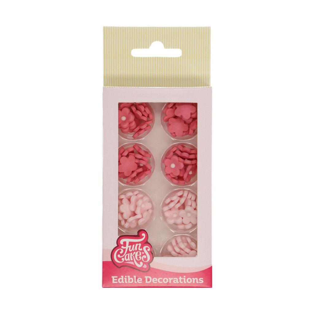 Zuckerdeko Blumen pink und rosa klein Zuckerdeko Cakesupplies   