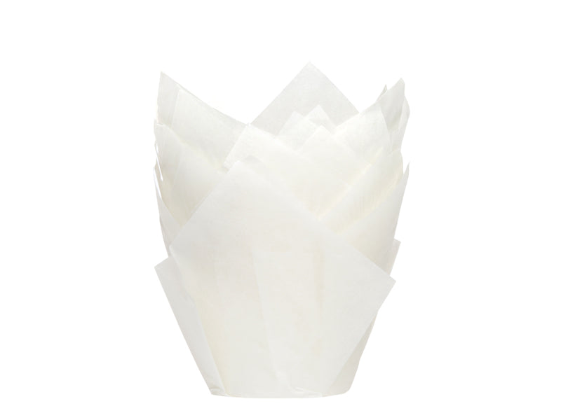 Tulpen Förmchen in div. Farben Cupcake Förmchen House of Marie Weiss  