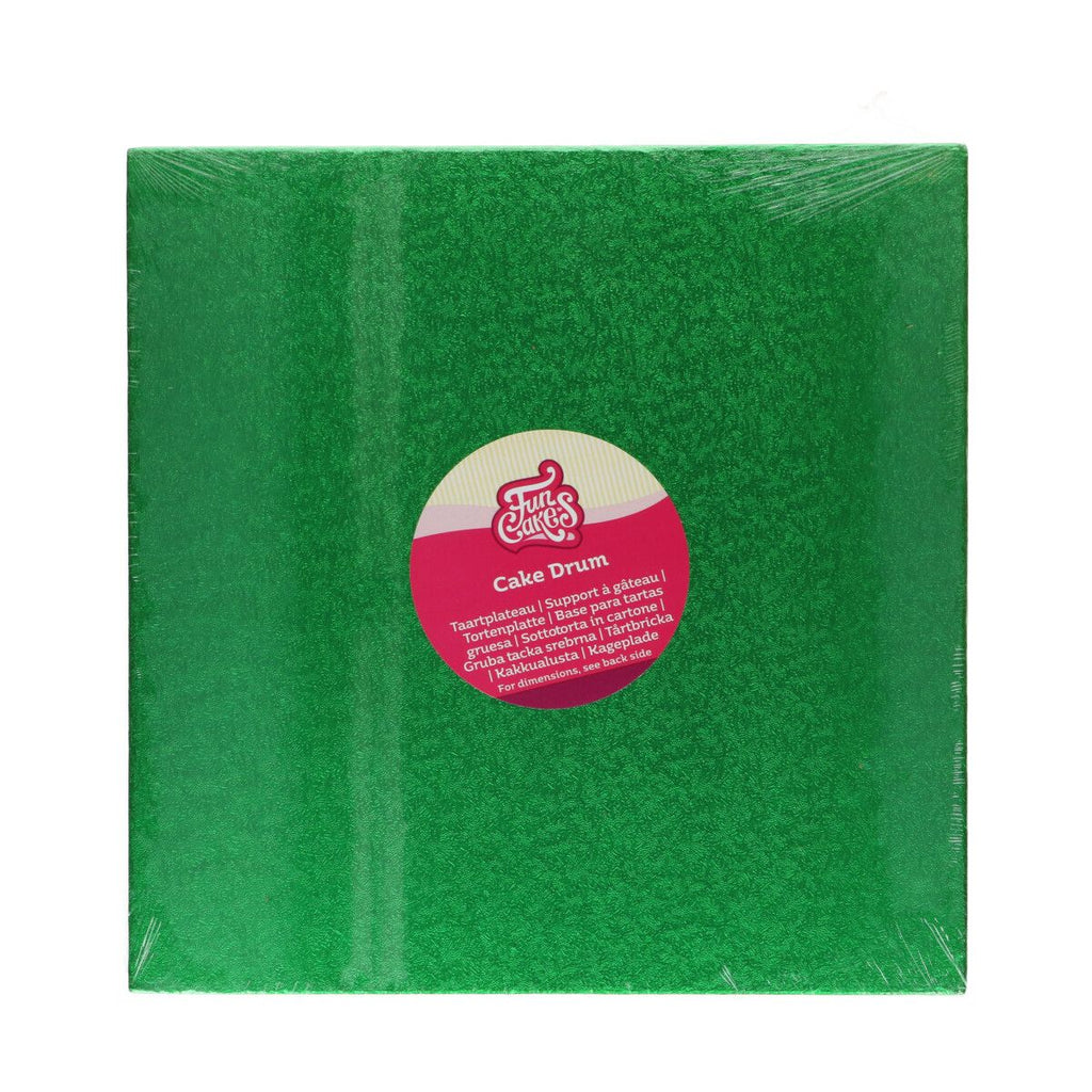 Tortenplatte quadratisch 12mm in div. Grössen und Farben Tortenplatte CakeSupplies grün 30.5 x 30.5 cm 