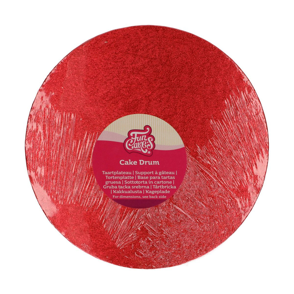 Tortenplatte rund 12 mm in div. Grössen und Farben Tortenplatte CakeSupplies 25 cm rot 
