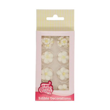 Zuckerdeko Blumen Mix weiss hellgelb Zuckerdeko Cakesupplies   