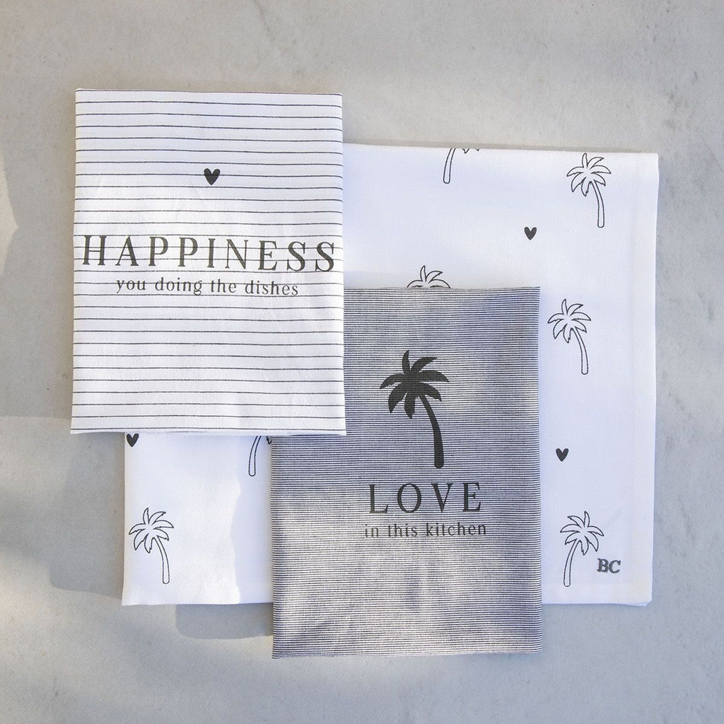 Küchenhandtuch - Happiness Doing Dishes Küchenhandtücher Bastion Collections   