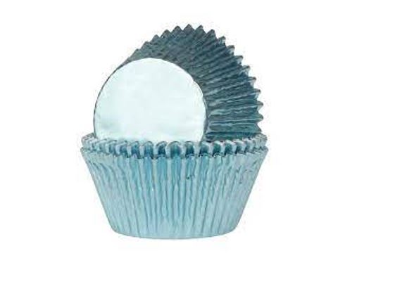 Cupcake Förmchen Metallic in div. Grössen und Farben Cupcake Förmchen Cakes & More hellblau mini 33x20 mm 