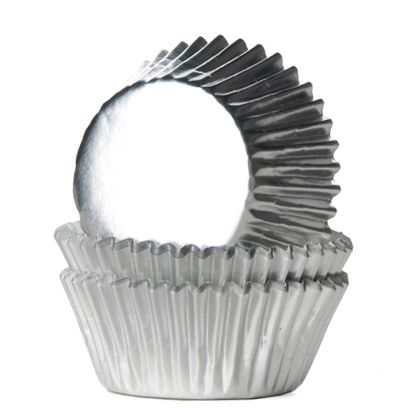Cupcake Förmchen Metallic in div. Grössen und Farben Cupcake Förmchen Cakes & More silber 51x38 mm 