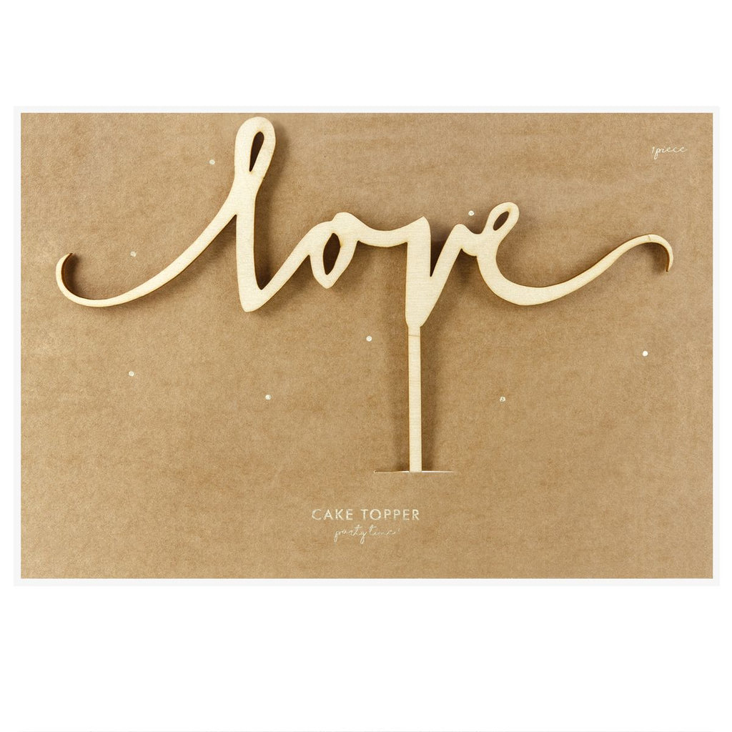 Topper Love Holz Topper Cakesupplies   
