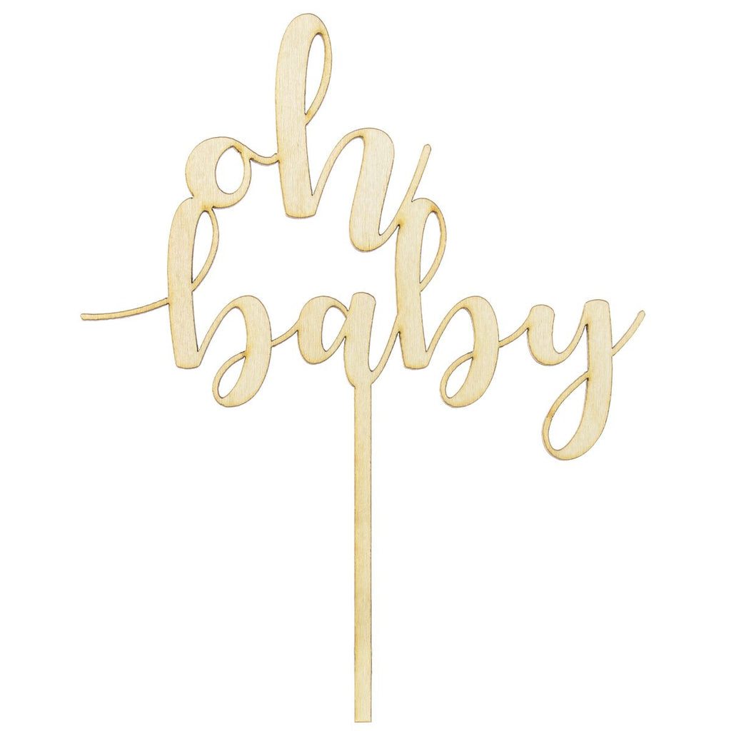 Topper Oh Baby Holz Topper Cakesupplies   