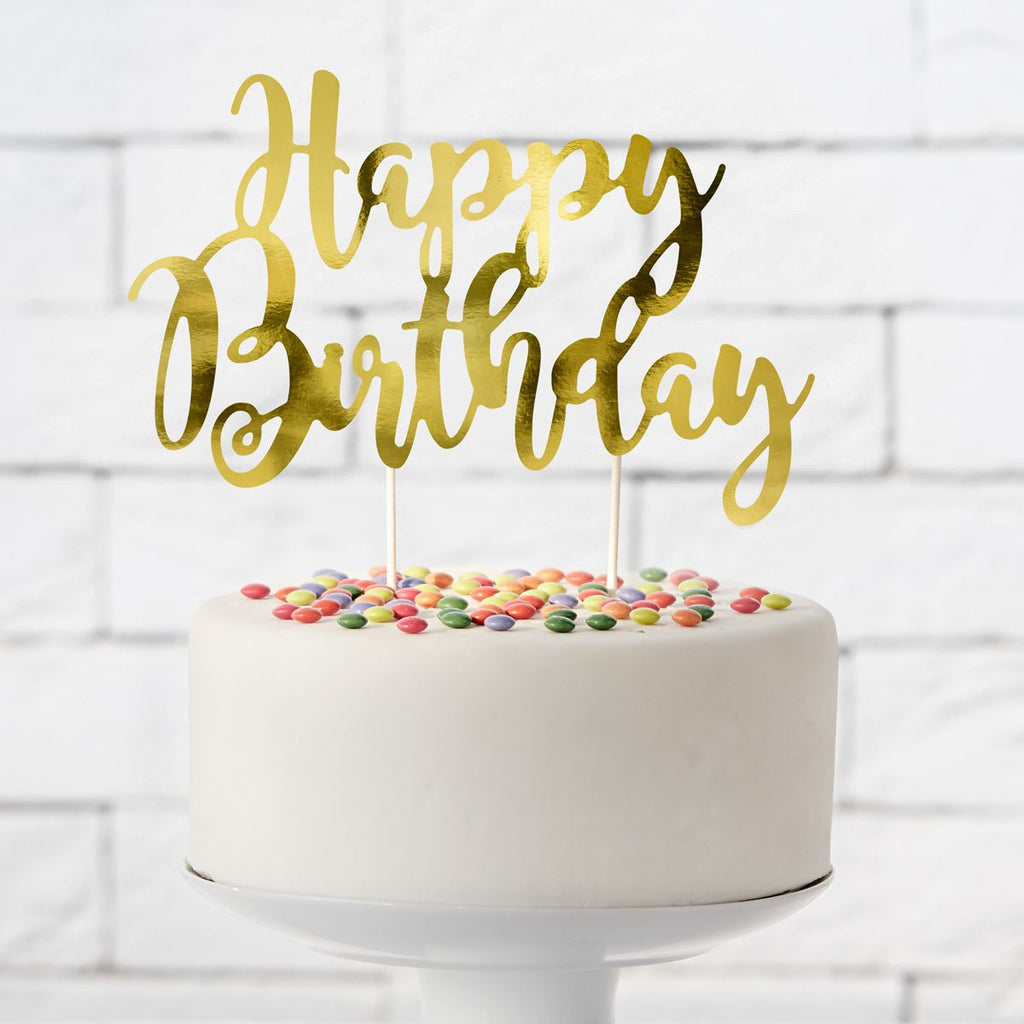 Topper Happy Birthday in div. Farben Topper Cakesupplies   