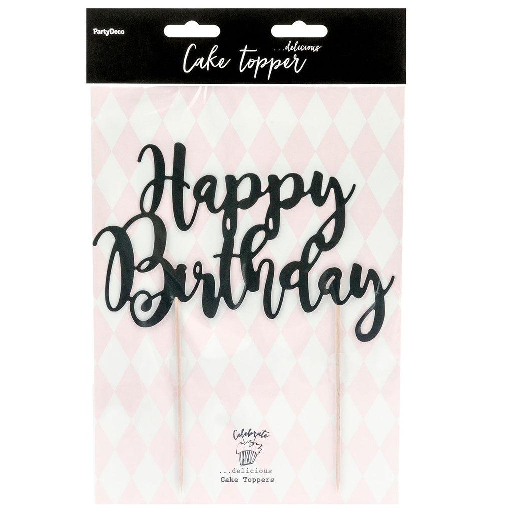 Topper Happy Birthday in div. Farben Topper Cakesupplies   
