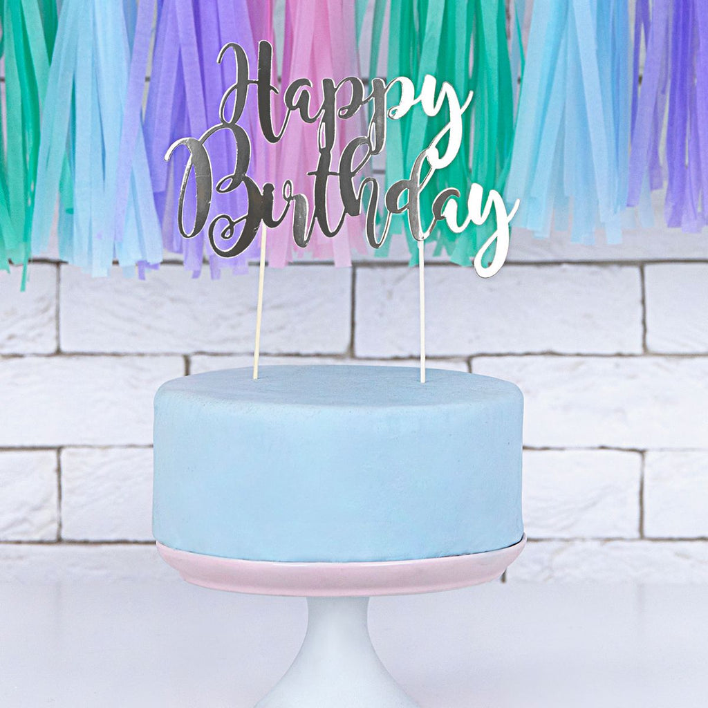 Topper Happy Birthday in div. Farben Topper Cakesupplies   