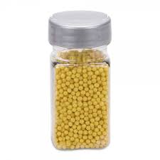 Streudekor Perlen Mini in div. Farben Streusel Städter Gelb  