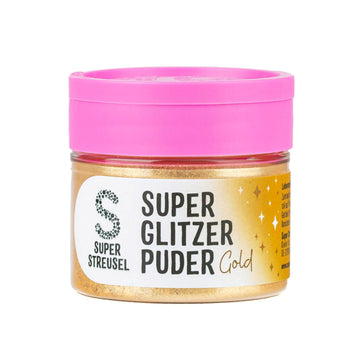 SuperStreusel Glitzer Pulver in div. Farben Lebensmittelpulver SuperStreusel gold  