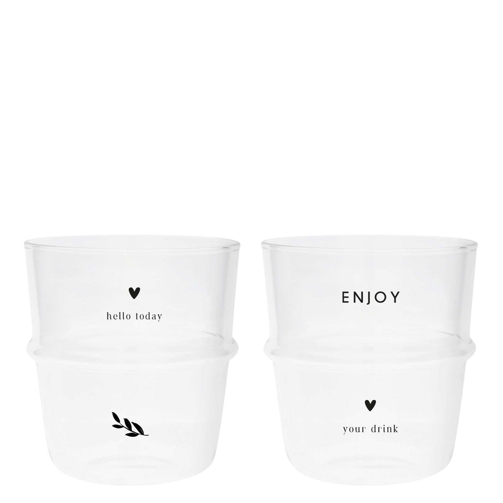Trinkglas mit Herz - Enjoy Your Drink Trinkglas Bastion Collections   