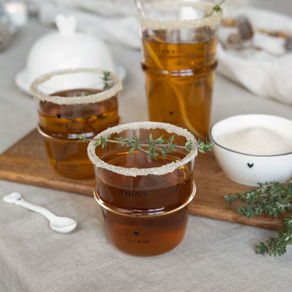 Trinkglas mit Herz - Enjoy Your Drink Trinkglas Bastion Collections   