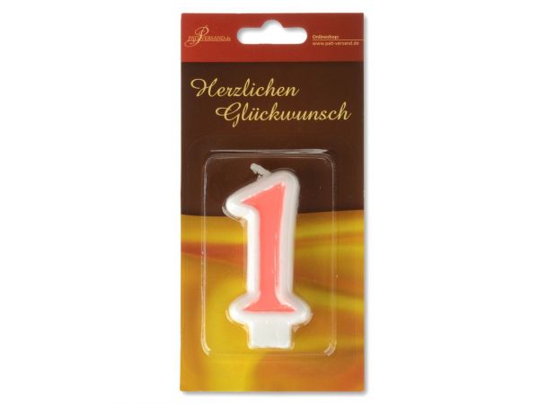 Zahlenkerze rosa Zahlenkerzen CakeMasters   