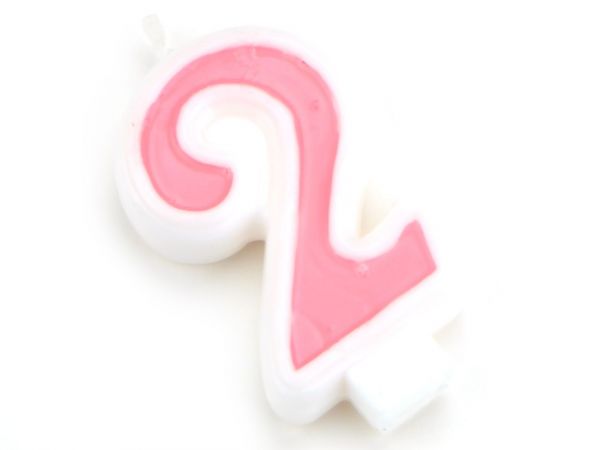 Zahlenkerze rosa Zahlenkerzen CakeMasters 2  