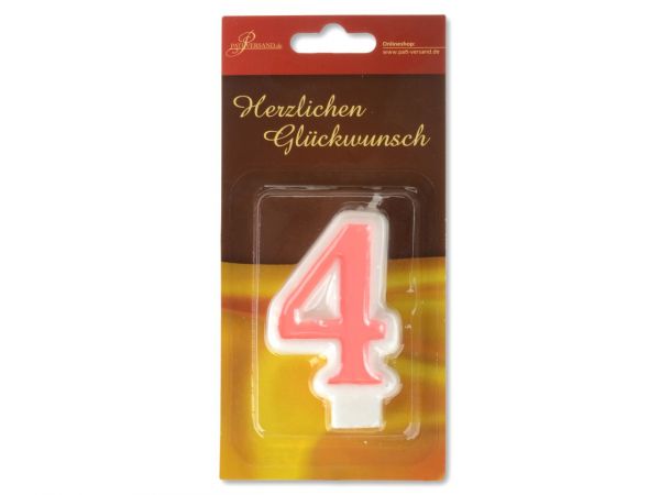 Zahlenkerze rosa Zahlenkerzen CakeMasters   