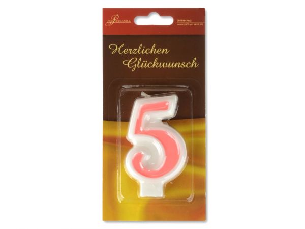 Zahlenkerze rosa Zahlenkerzen CakeMasters   