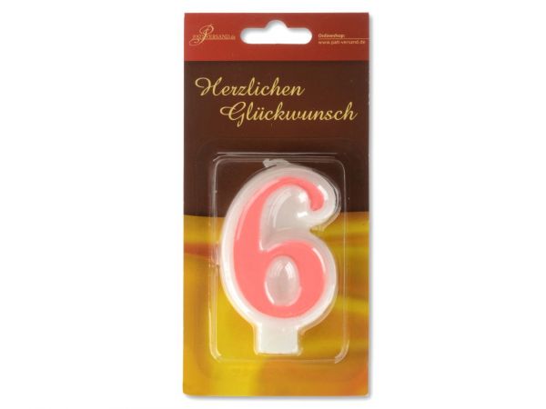 Zahlenkerze rosa Zahlenkerzen CakeMasters   