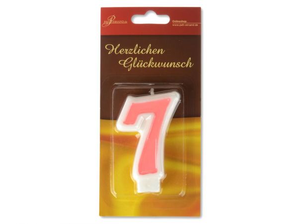 Zahlenkerze rosa Zahlenkerzen CakeMasters   