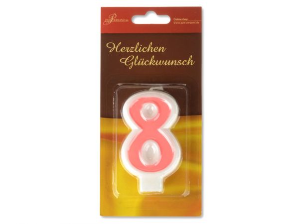 Zahlenkerze rosa Zahlenkerzen CakeMasters   