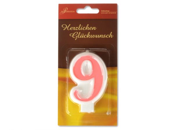 Zahlenkerze rosa Zahlenkerzen CakeMasters   